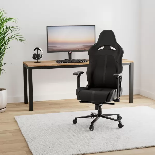 Razer Enki Gaming Chair AllDay Comfort  Builtin Lumbar Arch  Optimized Cushion Density  DualTextured EcoFriendly Synthetic Leather  Reactive Seat Tilt ampamp 152Degree Recline  BlackBlack