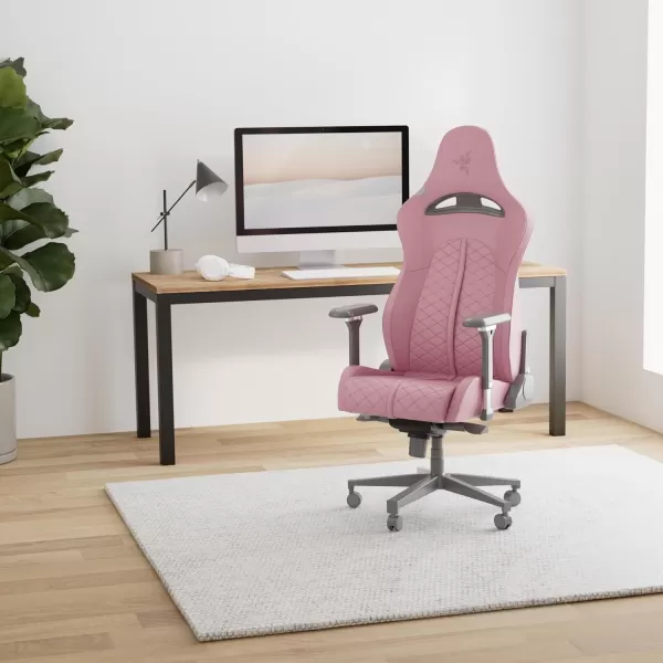 Razer Enki Gaming Chair AllDay Comfort  Builtin Lumbar Arch  Optimized Cushion Density  DualTextured EcoFriendly Synthetic Leather  Reactive Seat Tilt ampamp 152Degree Recline  BlackQuartz