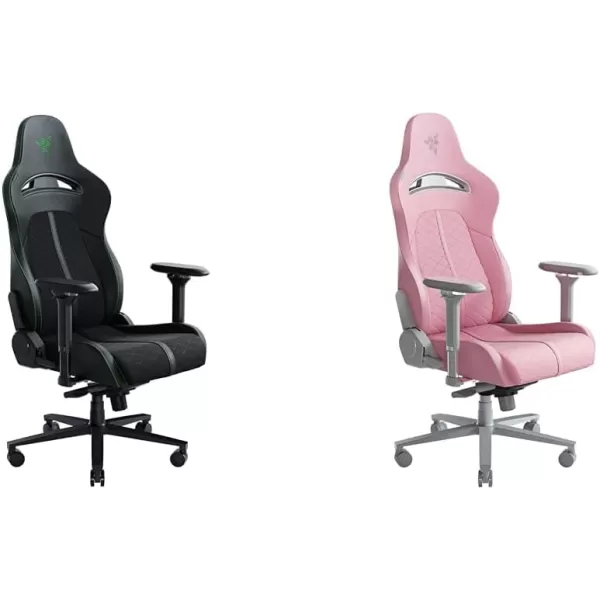 Razer Enki Gaming Chair AllDay Gaming Comfort  Builtin Lumbar Arch  Optimized Cushion Density  DualTextured EcoFriendly Synthetic Leather  Reactive Seat Tilt ampamp 152Degree Recline  GreenBlackGreen