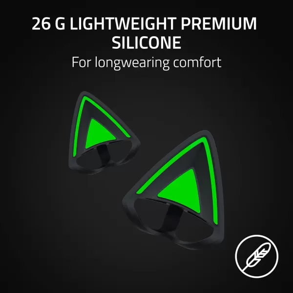 Razer Kitty Ears V2 Clipon Kitty Ears for Headsets Gaming Headphones  Universal Fit  Versatile Adjustable Straps  Lightweight Sillicone  Durable ampamp Comfortable  Classic Black