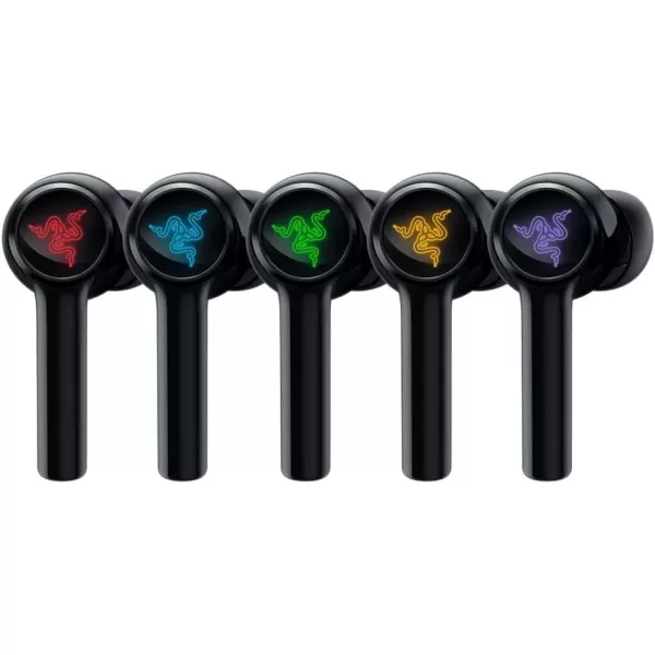 Razer Hammerhead True Wireless 2nd Gen Bluetooth Gaming Earbuds Chroma RGB Lighting 60ms LowLatency Active Noise Cancellation  Dual Environmental Noise Cancelling Microphones Classic Black