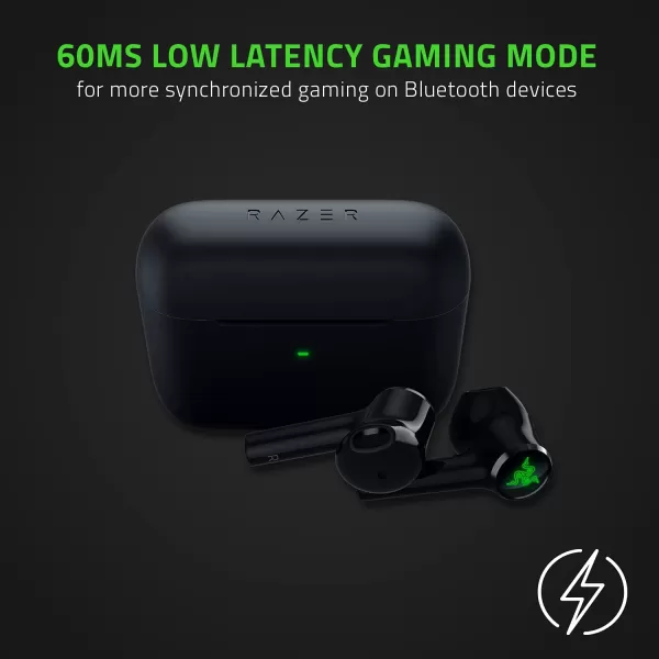 Razer Hammerhead True Wireless Pro Bluetooth Gaming Earbuds 2020 Model THX Certified  Advanced Hybrid Active Noise Cancellation  60ms LowLatency  Touch Enabled  amplt20 Hr Battery Life  BlackTW X