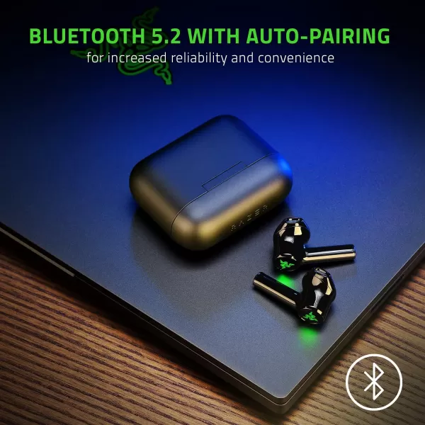 Razer Hammerhead True Wireless Pro Bluetooth Gaming Earbuds 2020 Model THX Certified  Advanced Hybrid Active Noise Cancellation  60ms LowLatency  Touch Enabled  amplt20 Hr Battery Life  BlackTW X