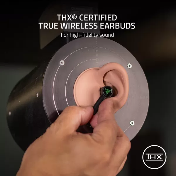 Razer Hammerhead True Wireless Pro Bluetooth Gaming Earbuds 2020 Model THX Certified  Advanced Hybrid Active Noise Cancellation  60ms LowLatency  Touch Enabled  amplt20 Hr Battery Life  BlackClassic