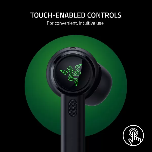 Razer Hammerhead True Wireless Pro Bluetooth Gaming Earbuds 2020 Model THX Certified  Advanced Hybrid Active Noise Cancellation  60ms LowLatency  Touch Enabled  amplt20 Hr Battery Life  BlackClassic