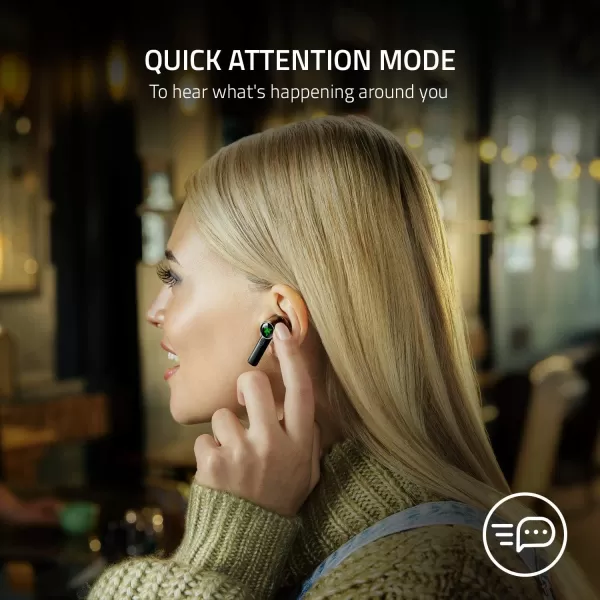 Razer Hammerhead True Wireless Pro Bluetooth Gaming Earbuds 2020 Model THX Certified  Advanced Hybrid Active Noise Cancellation  60ms LowLatency  Touch Enabled  amplt20 Hr Battery Life  BlackClassic
