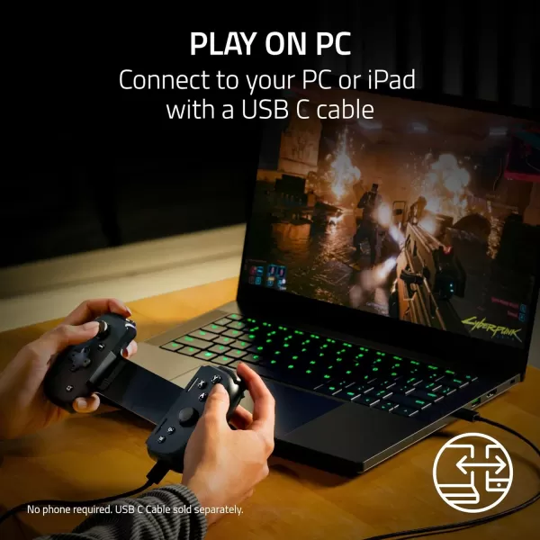 Razer Kishi V2 Gaming Controller for Android ampamp iPhone 15 Series USB C Console Quality Controls  Stream PC Xbox PlayStation Games on Phone Mobile  Passthrough Charging  Virtual Controller Mode