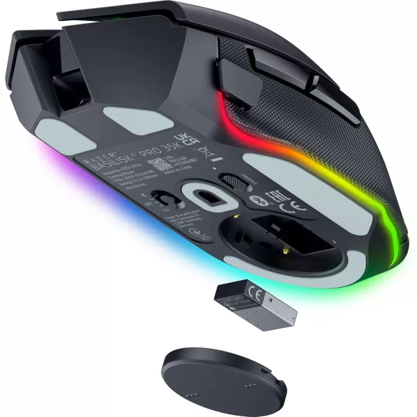 imageRazer Basilisk V3 Pro 35K Wireless Gaming Mouse HyperScroll Tilt Wheel  35K DPI Optical Sensor Gen 213 Customizable Controls  Chroma RGB  Optical Switches Gen 3  Up to 140 Hr Battery  Black
