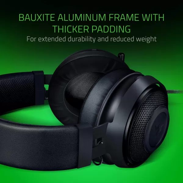 imageRazer Kraken Gaming Headset Lightweight Aluminum Frame  Retractable Noise Isolating Microphone  for PC PS4 PS5 Switch Xbox One Xbox Series X ampamp S Mobile  35 mm Headphone Jack  BlackBlueClassic Black