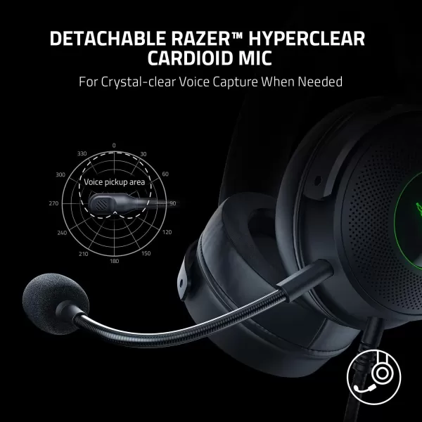 imageRazer Kraken V3 X Wired USB Gaming Headset 285g Lightweight Build  Triforce 40mm Drivers  HyperClear Cardioid Mic  71 Surround Sound  Chroma RGB Lighting  Fortnite EditionBlack