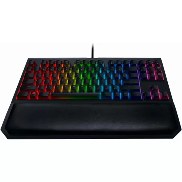 imageRazer BlackWidow TE Chroma v2 TKL Tenkeyless Mechanical Gaming Keyboard Green Key Switches Tactile ampamp Clicky Chroma RGB Lighting Magnetic Wrist Rest Programmable Macros Classic BlackV2 TKL TE