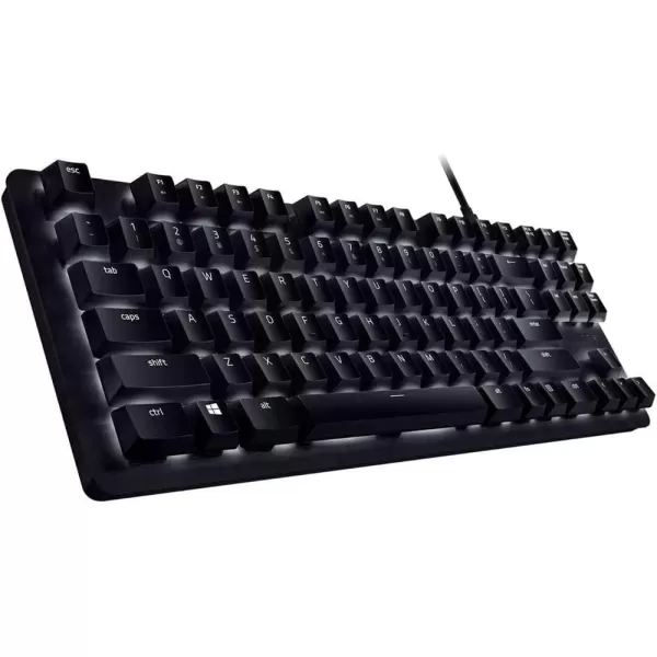 imageRazer BlackWidow TE Chroma v2 TKL Tenkeyless Mechanical Gaming Keyboard Green Key Switches Tactile ampamp Clicky Chroma RGB Lighting Magnetic Wrist Rest Programmable Macros Classic BlackLite TKL