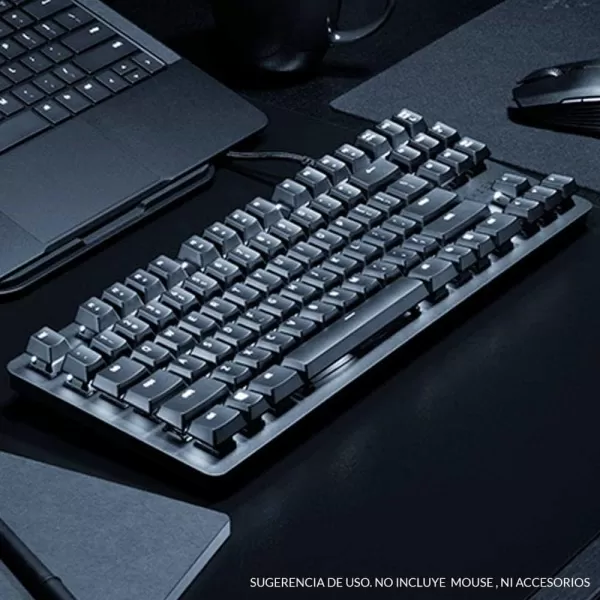 imageRazer BlackWidow TE Chroma v2 TKL Tenkeyless Mechanical Gaming Keyboard Green Key Switches Tactile ampamp Clicky Chroma RGB Lighting Magnetic Wrist Rest Programmable Macros Classic BlackLite TKL