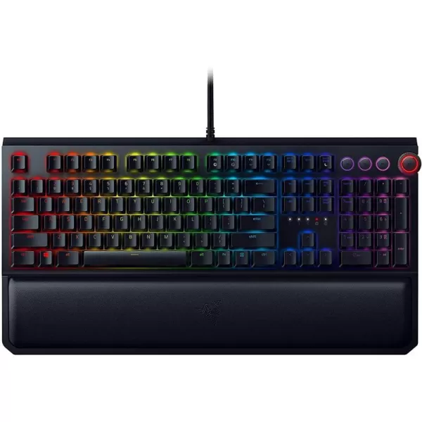 imageRazer BlackWidow Elite Mechanical Gaming Keyboard Orange Mechanical Switches  Tactile ampamp Silent  Chroma RGB Lighting  Magnetic Wrist Rest  Dedicated Media Keys ampamp Dial  USB Passthrough
