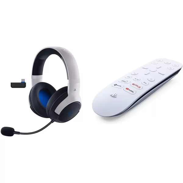 imageRazer Kaira X Wired Headset for PlayStation 5 PC Mac ampamp Mobile Devices Triforce 50mm Drivers  HyperClear Cardioid Mic  Flowknit Memory Foam Ear Cushions  OnHeadset Controls  WhiteBlackKaira Hyperspeed  Remote