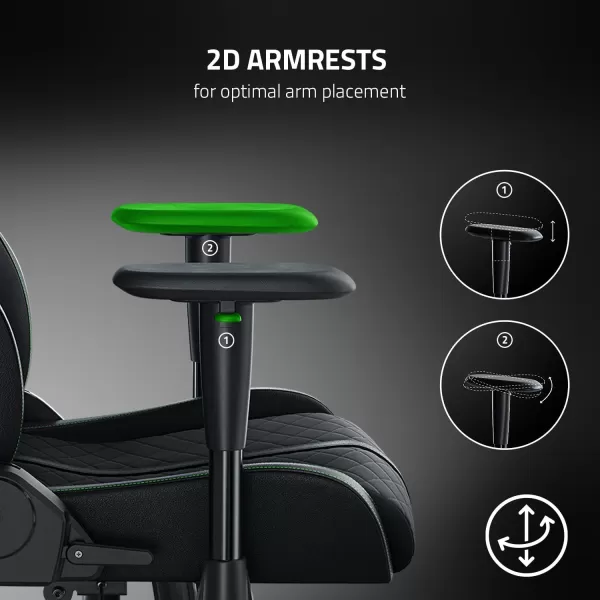 imageRazer Enki X Essential Gaming Chair AllDay Gaming Comfort  Builtin Lumbar Arch  Optimized Cushion Density  DualTextured EcoFriendly Synthetic Leather  Adjustable 152degree Recline