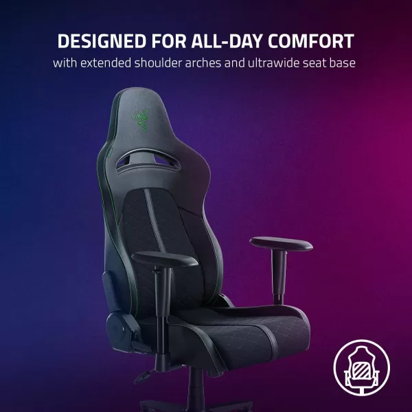 imageRazer Enki X Essential Gaming Chair AllDay Gaming Comfort  Builtin Lumbar Arch  Optimized Cushion Density  DualTextured EcoFriendly Synthetic Leather  Adjustable 152degree Recline