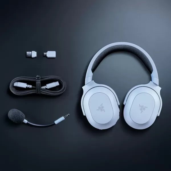 imageRazer Barracuda X Chroma Wireless Gaming Headset 24GHz Wireless ampamp Bluetooth  Lightweight  Chroma RGB  40mm Drivers  Cardioid Mic  70 Hr Battery  for PC Mac PS5 Switch Smartphone  WhiteWhite