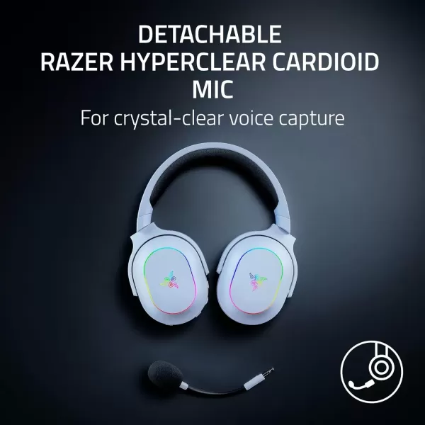 imageRazer Barracuda X Chroma Wireless Gaming Headset 24GHz Wireless ampamp Bluetooth  Lightweight  Chroma RGB  40mm Drivers  Cardioid Mic  70 Hr Battery  for PC Mac PS5 Switch Smartphone  WhiteWhite