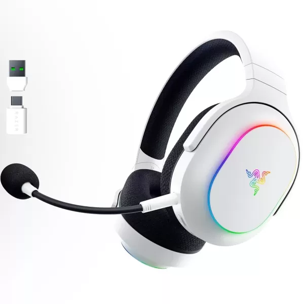 imageRazer Barracuda X Chroma Wireless Gaming Headset 24GHz Wireless ampamp Bluetooth  Lightweight  Chroma RGB  40mm Drivers  Cardioid Mic  70 Hr Battery  for PC Mac PS5 Switch Smartphone  WhiteWhite