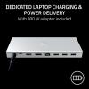 imageRazer USB 4 Dock 14 Ports Type C Type A HDMI DP Ethernet SD 35mm  Dual Monitor Up to 4K 120 Hz  Laptop ampamp Phone Fast Charge  Durable Lightweight Casing  Windows ampamp Mac Compatible  BlackMercury