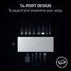 imageRazer USB 4 Dock 14 Ports Type C Type A HDMI DP Ethernet SD 35mm  Dual Monitor Up to 4K 120 Hz  Laptop ampamp Phone Fast Charge  Durable Lightweight Casing  Windows ampamp Mac Compatible  BlackMercury