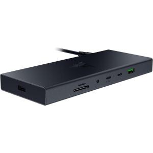 imageRazer USB 4 Dock 14 Ports Type C Type A HDMI DP Ethernet SD 35mm  Dual Monitor Up to 4K 120 Hz  Laptop ampamp Phone Fast Charge  Durable Lightweight Casing  Windows ampamp Mac Compatible  BlackBlack
