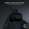 imageRazer Iskur Gaming Chair Ergonomic Lumbar Support System  MultiLayered Synthetic Leather Foam Cushions  Engineered to Carry  Memory Foam Head Cushion  BlackBlackGreen