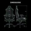 imageRazer Iskur Gaming Chair Ergonomic Lumbar Support System  MultiLayered Synthetic Leather Foam Cushions  Engineered to Carry  Memory Foam Head Cushion  BlackBlackGreen