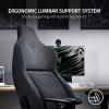 imageRazer Iskur Gaming Chair Ergonomic Lumbar Support System  MultiLayered Synthetic Leather Foam Cushions  Engineered to Carry  Memory Foam Head Cushion  BlackGrey Fabric