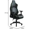 imageRazer Iskur Gaming Chair Ergonomic Lumbar Support System  MultiLayered Synthetic Leather Foam Cushions  Engineered to Carry  Memory Foam Head Cushion  BlackBlackGreen