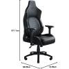 imageRazer Iskur Gaming Chair Ergonomic Lumbar Support System  MultiLayered Synthetic Leather Foam Cushions  Engineered to Carry  Memory Foam Head Cushion  BlackBlack