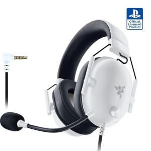 imageRazer BlackShark V2 X PlayStation Gaming Headset 50mm Drivers  Cardioid Mic  Lightweight  Comfortable Noise Isolating Earcups  for PS5 Xbox Series X PC Switch via 35 mm Audio Jack  White