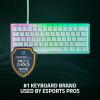 imageRazer Huntsman V3 Pro Mini 60 Esports Gaming Keyboard Analog Optical Switches Snap Tap  Rapid Trigger  Adjustable Actuation  DualPurpose Mod Keys  Doubleshot PBT Keycaps  WhiteWhite