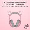 imageRazer Kraken Kitty V2 BT Wireless RGB Headset Chroma RGB Kitty Ears ampamp Earcups  Bluetooth 5240 mm Drivers  NoiseCancelling Mics  Lightweight  40 Hr Battery wType C Charging  BlackQuartz Pink