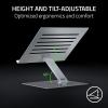 imageRazer Adjustable Laptop Stand Fits Most Tablets Laptops ampamp Macbooks 14 to 18quot  Adjust Height and Tilt  Durable Aluminum Construction  Vented Design  Foldable for Storage ampamp Travel  Mercury