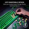 imageRazer BlackWidow V4 75 Mechanical Gaming Keyboard HotSwappable Design  Compact ampamp Durable  Orange Tactile Switches  Chroma RGB  MF Roller ampamp Media Keys  Comfortable Wrist Rest  Phantom Green