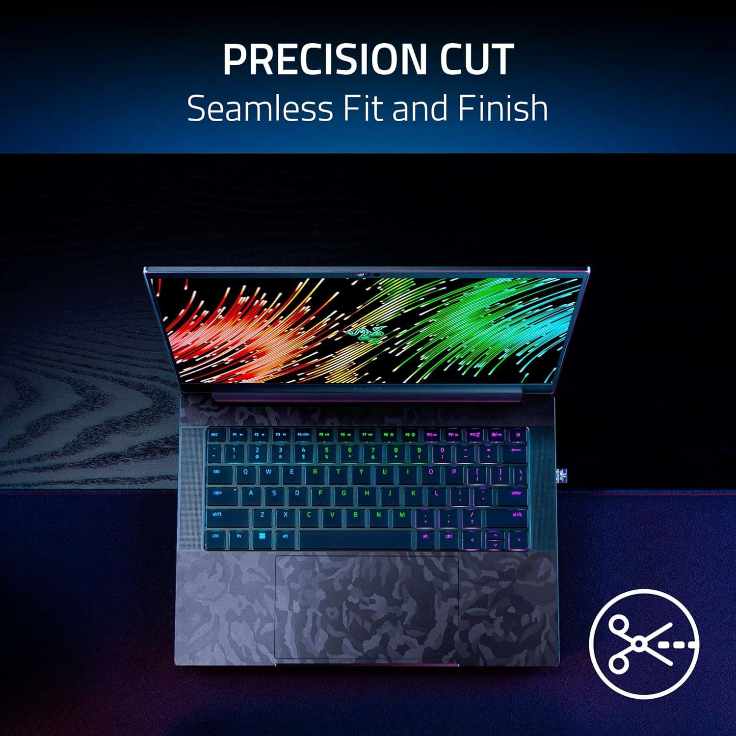 imageRazer Skin Vinyl Laptop Wrap Blade 14  Full Wrap  Premium 3M Cast Vinyl  Scratch Protection  Unique Designs ampamp Finishes  Easy Application  3D Honeycomb  BlackGeometric Quartz