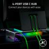 imageRazer Monitor Stand Chroma 4 Port Hub  USB A 32 USB C 32 HDMI 20  Ergonomic Height  Durable Aluminum Supports Up to 44 lbs  Organize Storage Shelf  Remappable RGB Buttons  Chroma RGB