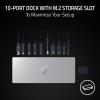 imageRazer Thunderbolt 5 Dock 10 Ports wM2 Storage Slot  Triple 4K Displays at 144 Hz or Single 8K at 60 Hz  Thunderbolt Share Enabled  140W Power Delivery  Connect 3 TB5 Devices  Mercury