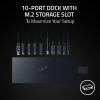imageRazer Thunderbolt 5 Dock Chroma 10 Ports wM2 Storage Slot  Triple 4K Displays at 144 Hz or Single 8K at 60 Hz  Thunderbolt Share Enabled  140W Power Delivery  Connect 3 TB5 Devices  Black