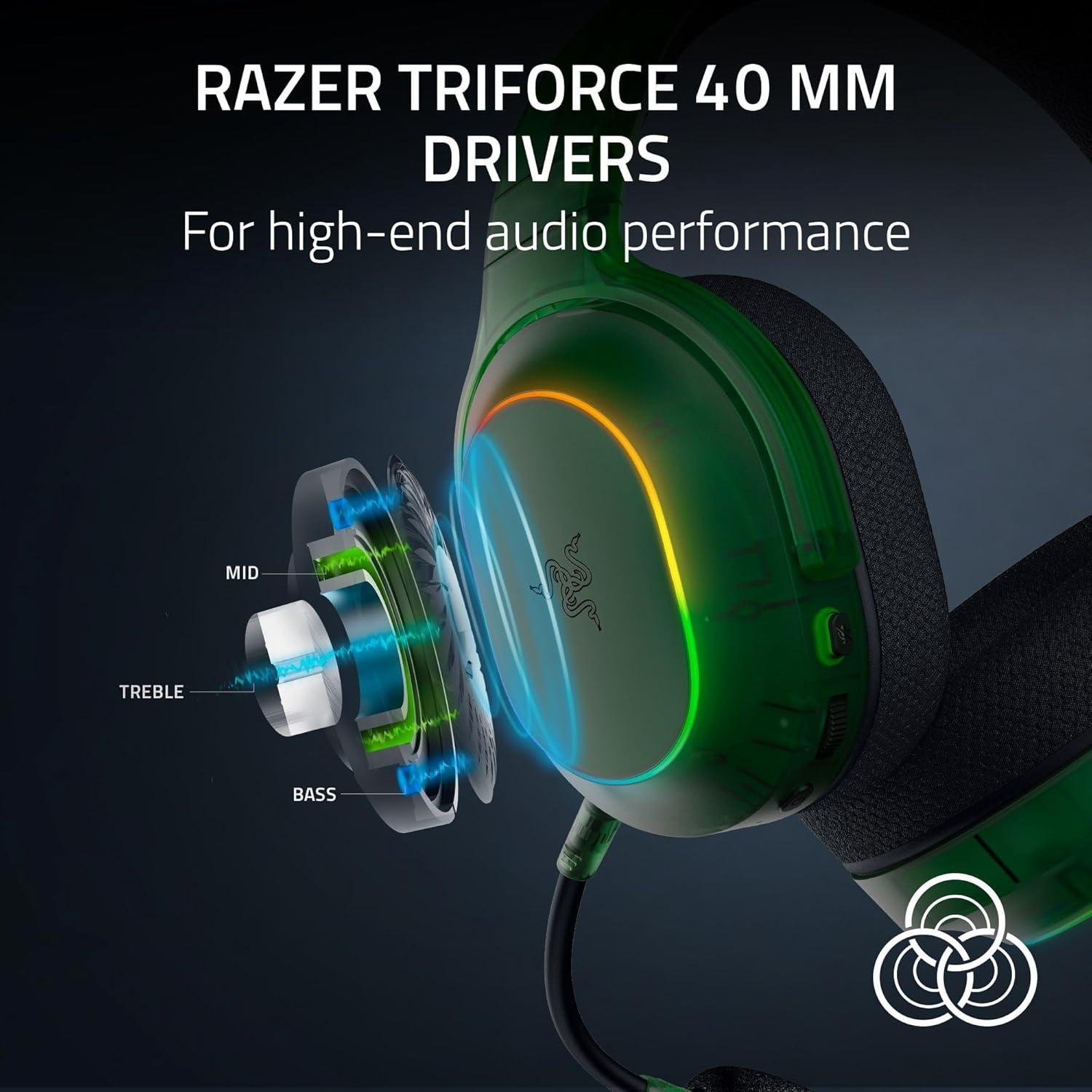 imageRazer Barracuda X Chroma Wireless Gaming Headset 24GHz Wireless ampamp Bluetooth  Lightweight  RGB  40mm Drivers  Cardioid Mic  70 Hr Battery  for PC Mac PS5 Switch Smartphone  Phantom Green