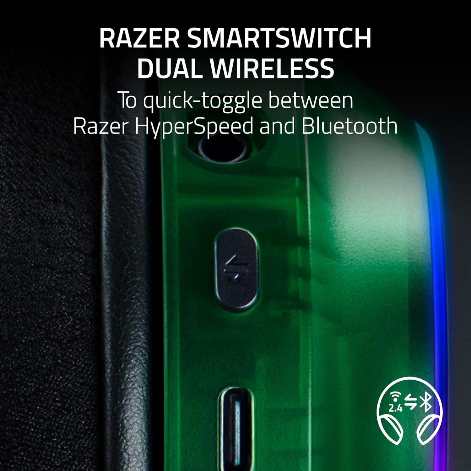 imageRazer Barracuda X Chroma Wireless Gaming Headset 24GHz Wireless ampamp Bluetooth  Lightweight  RGB  40mm Drivers  Cardioid Mic  70 Hr Battery  for PC Mac PS5 Switch Smartphone  Phantom Green