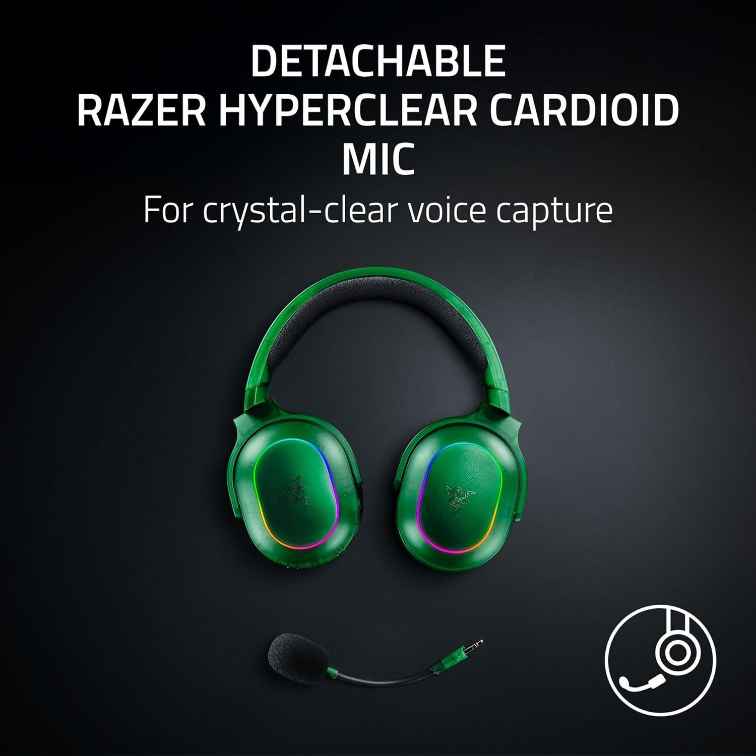 imageRazer Barracuda X Chroma Wireless Gaming Headset 24GHz Wireless ampamp Bluetooth  Lightweight  RGB  40mm Drivers  Cardioid Mic  70 Hr Battery  for PC Mac PS5 Switch Smartphone  Phantom Green