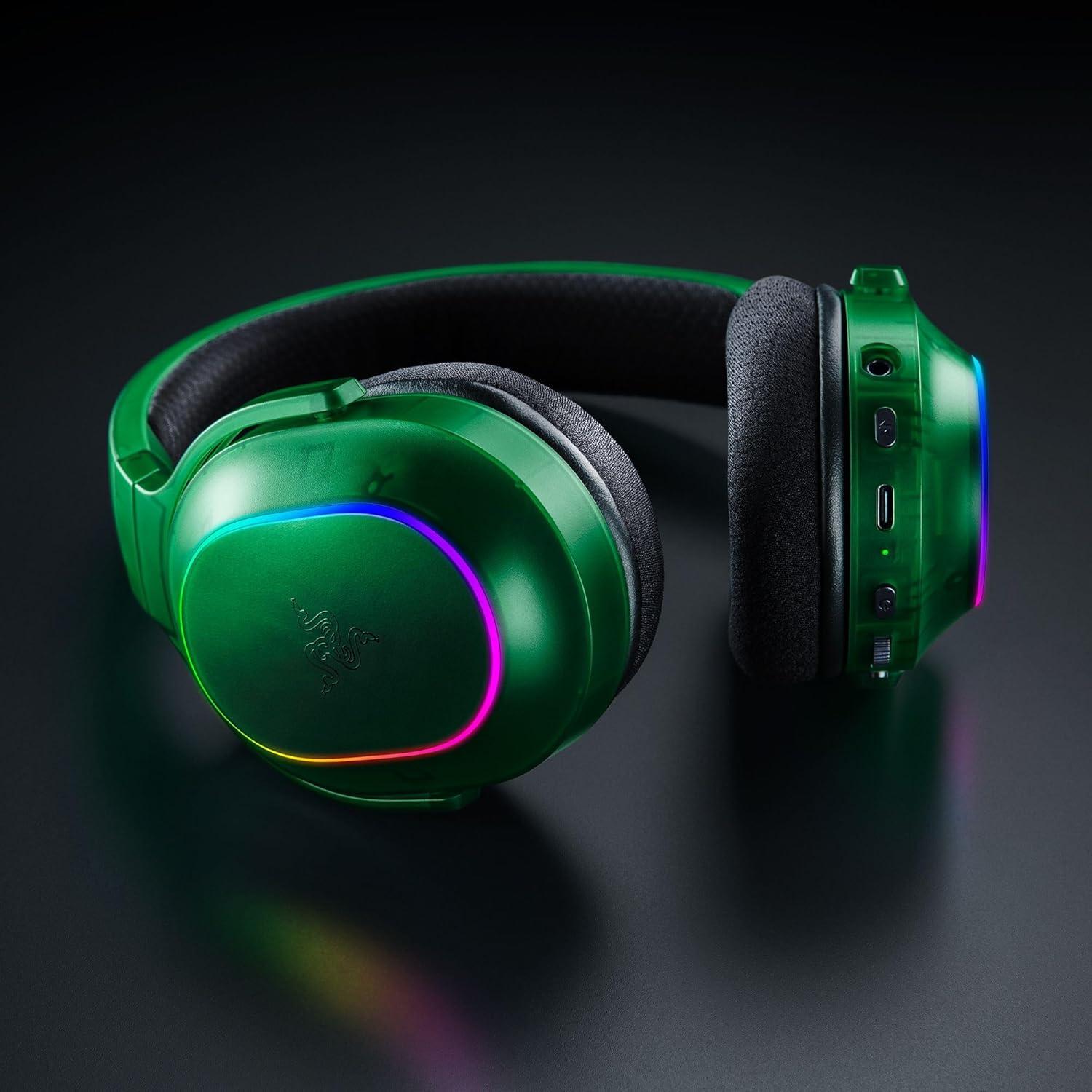 imageRazer Barracuda X Chroma Wireless Gaming Headset 24GHz Wireless ampamp Bluetooth  Lightweight  RGB  40mm Drivers  Cardioid Mic  70 Hr Battery  for PC Mac PS5 Switch Smartphone  Phantom Green