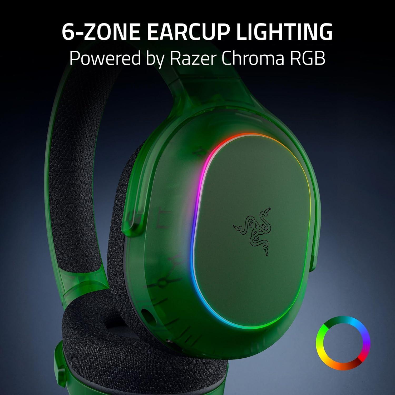 imageRazer Barracuda X Chroma Wireless Gaming Headset 24GHz Wireless ampamp Bluetooth  Lightweight  RGB  40mm Drivers  Cardioid Mic  70 Hr Battery  for PC Mac PS5 Switch Smartphone  Phantom Green