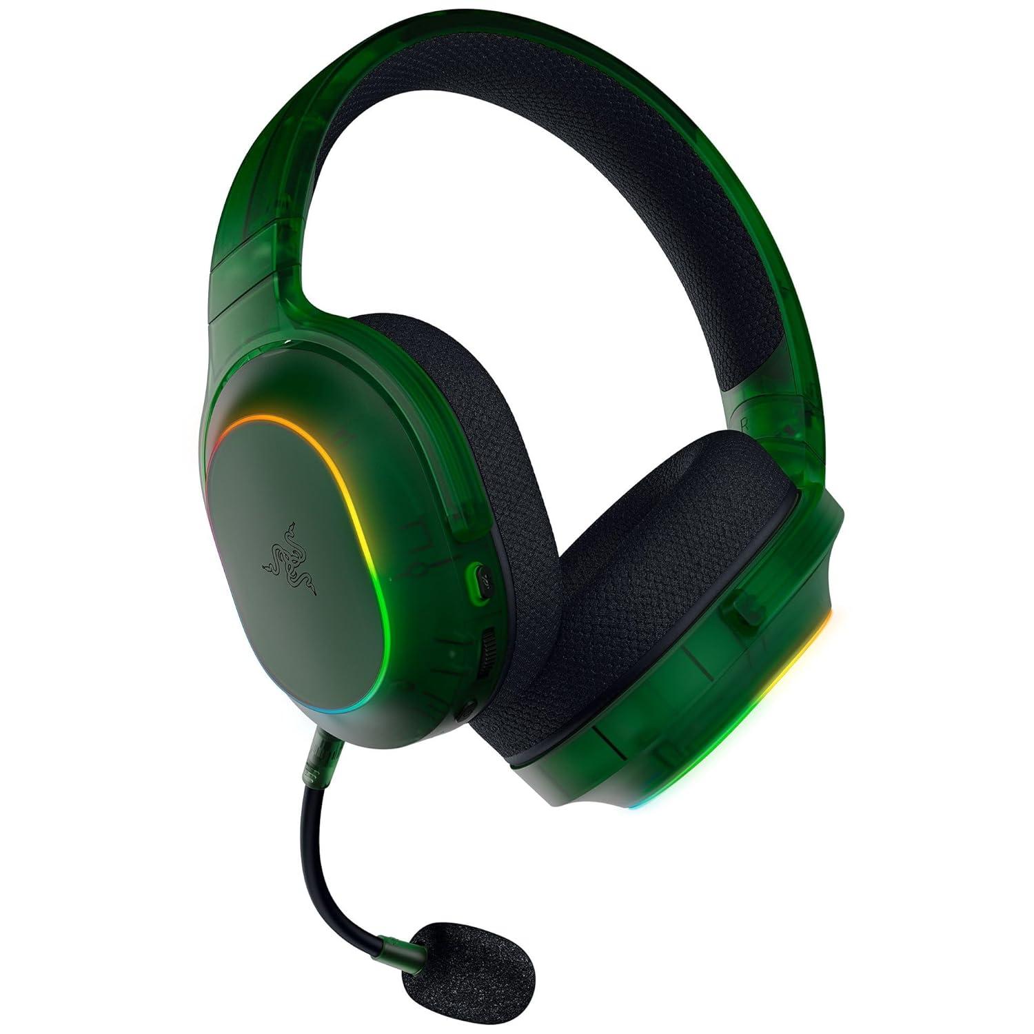 imageRazer Barracuda X Chroma Wireless Gaming Headset 24GHz Wireless ampamp Bluetooth  Lightweight  RGB  40mm Drivers  Cardioid Mic  70 Hr Battery  for PC Mac PS5 Switch Smartphone  Phantom Green