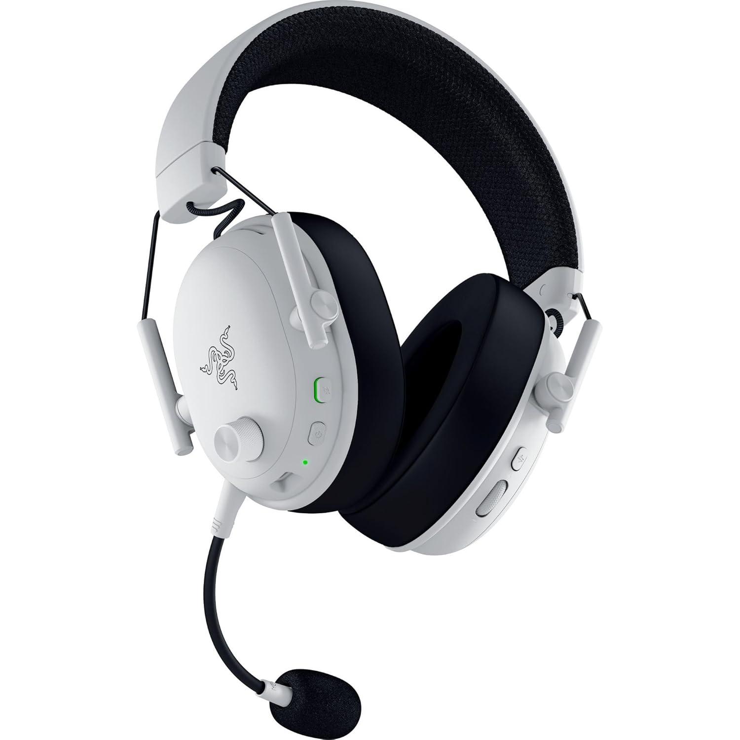 imageRazer BlackShark V3 Wireless Gaming Headset for PC 50mm Drivers  Super Wideband Mic  24 GHz Bluetooth USB  Works with Mac PS5 Nintendo Switch Smartphone  70 Hr Battery  White