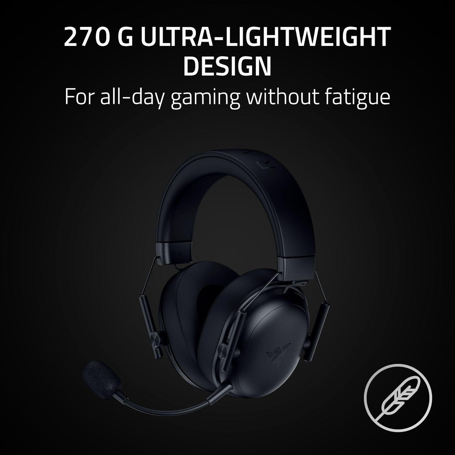 imageRazer BlackShark V3 X HyperSpeed Wireless Gaming Headset for PC 50mm Drivers  Cardioid Mic  24 GHz Bluetooth USB  Works with Mac PS5 Nintendo Switch Smartphone  70 Hr Battery  Black