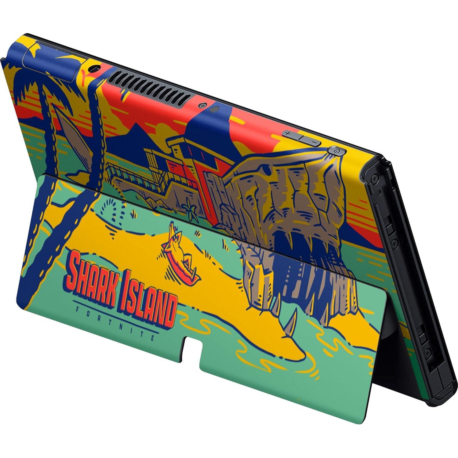 imageRazer Fortnite Console Skin Switch OLED 2021  Full Wrap  Premium 3M Cast Vinyl  Scratch Protection  Unique Designs ampamp Finishes  Easy Application  Shark IslandShark Island